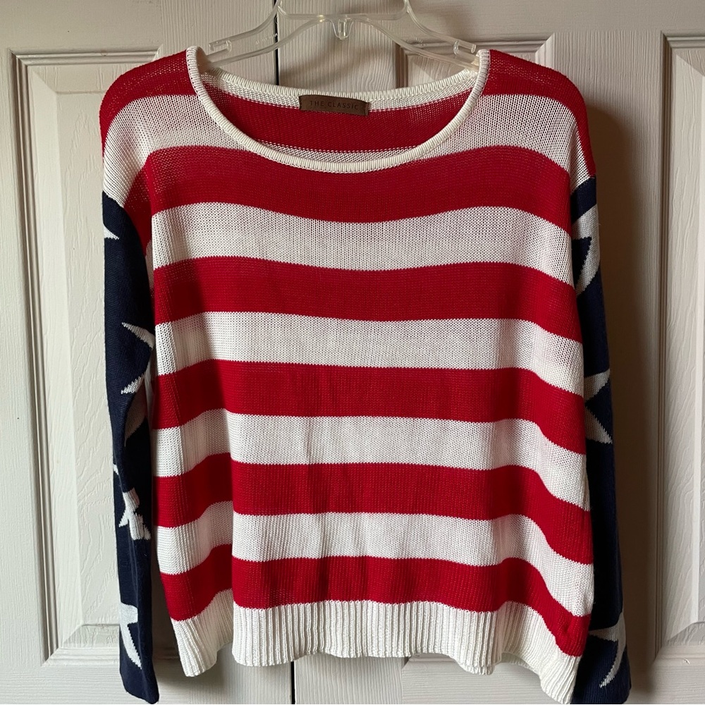 Red and White Striped Sweater
